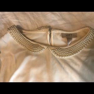 Beaded Peter Pan Collar Blouse